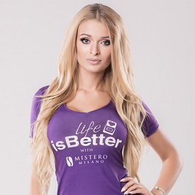 T-shirt ”Life is better with misteromilano” Violett